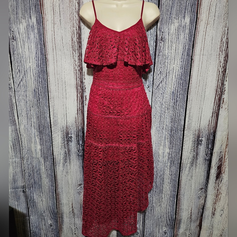 Foxiedox Rayna asymmetrical chrocet dress